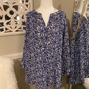 Navy blue Jones NY blouse 2x NWT